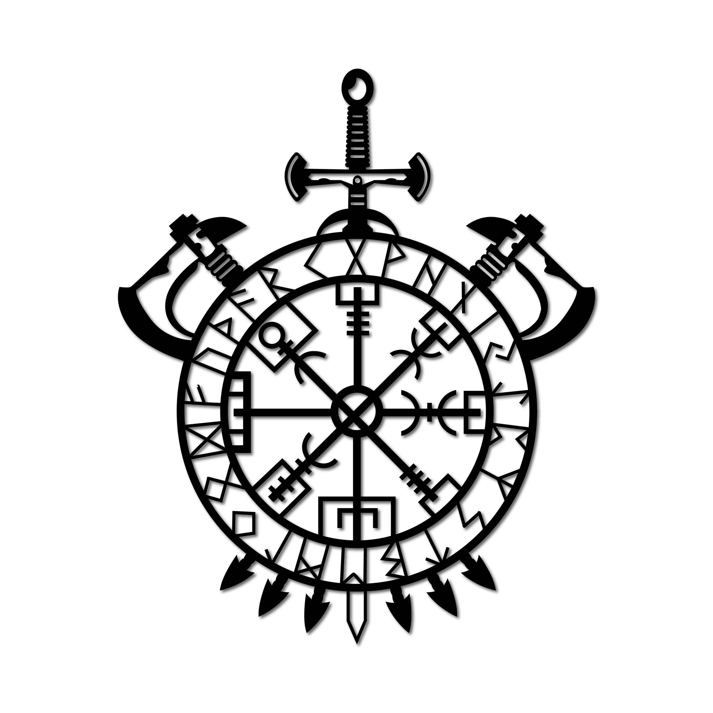 Metal Frame - Nordic Runes