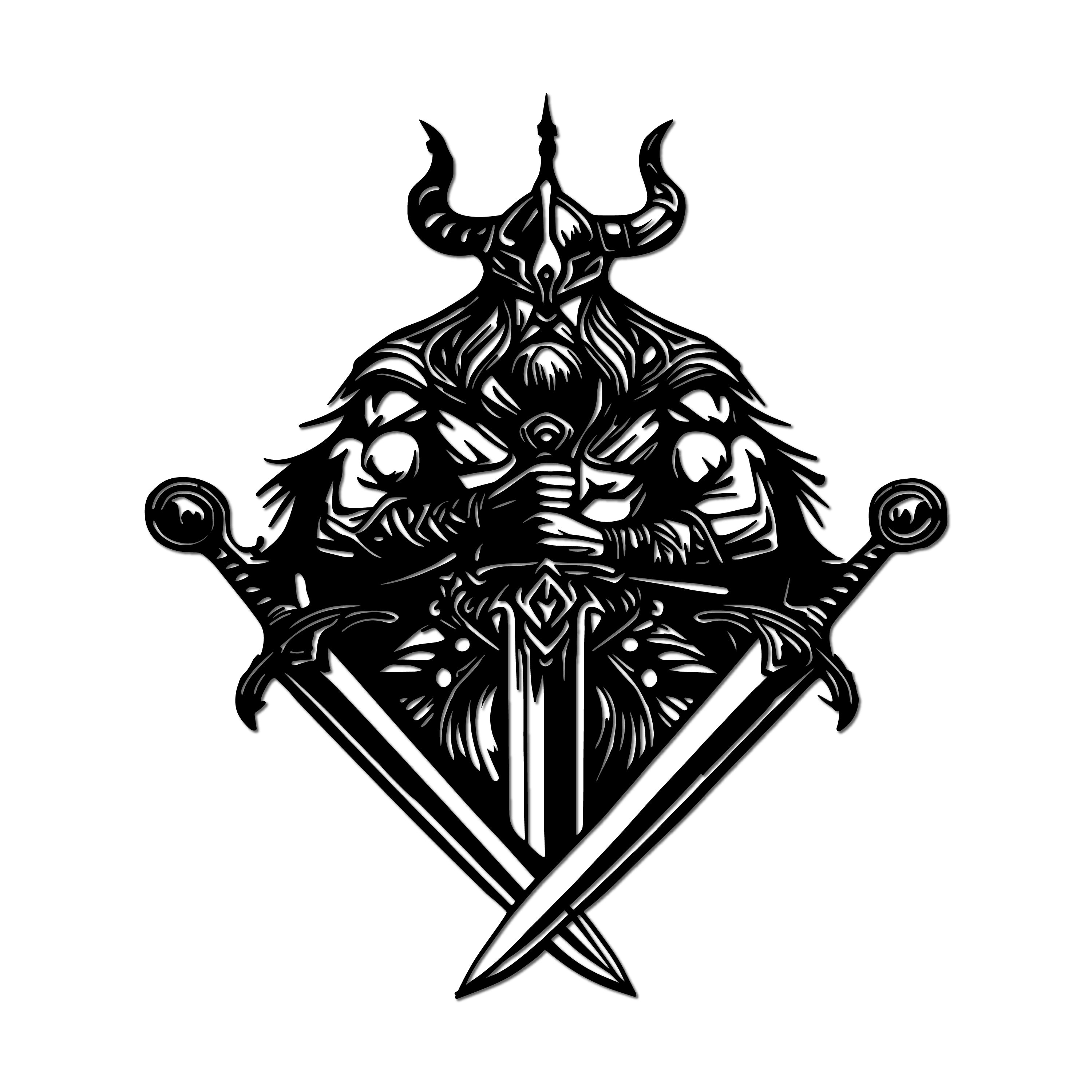 Metal Frame - Viking 3 Swords