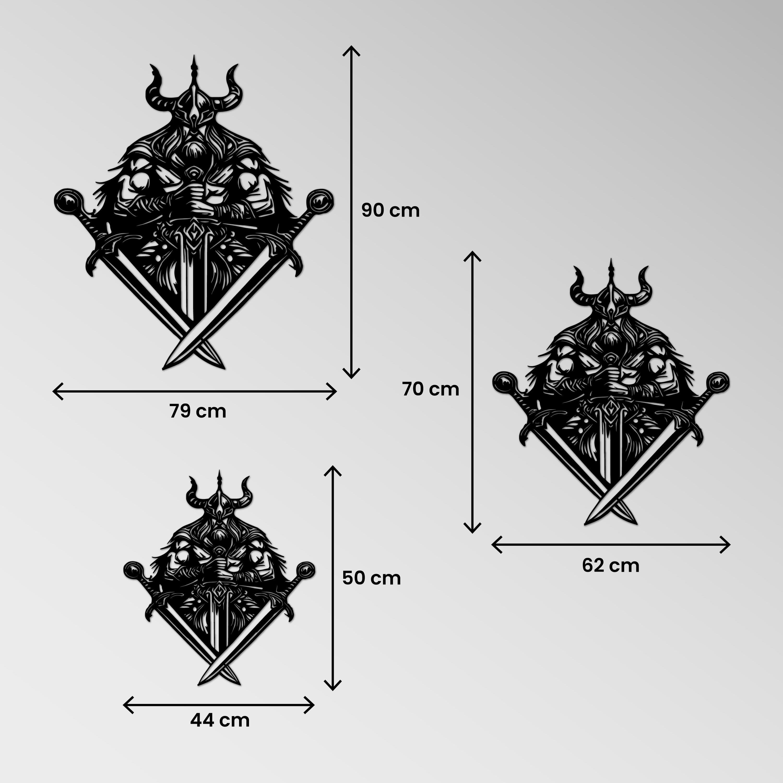 Metal Frame - Viking 3 Swords