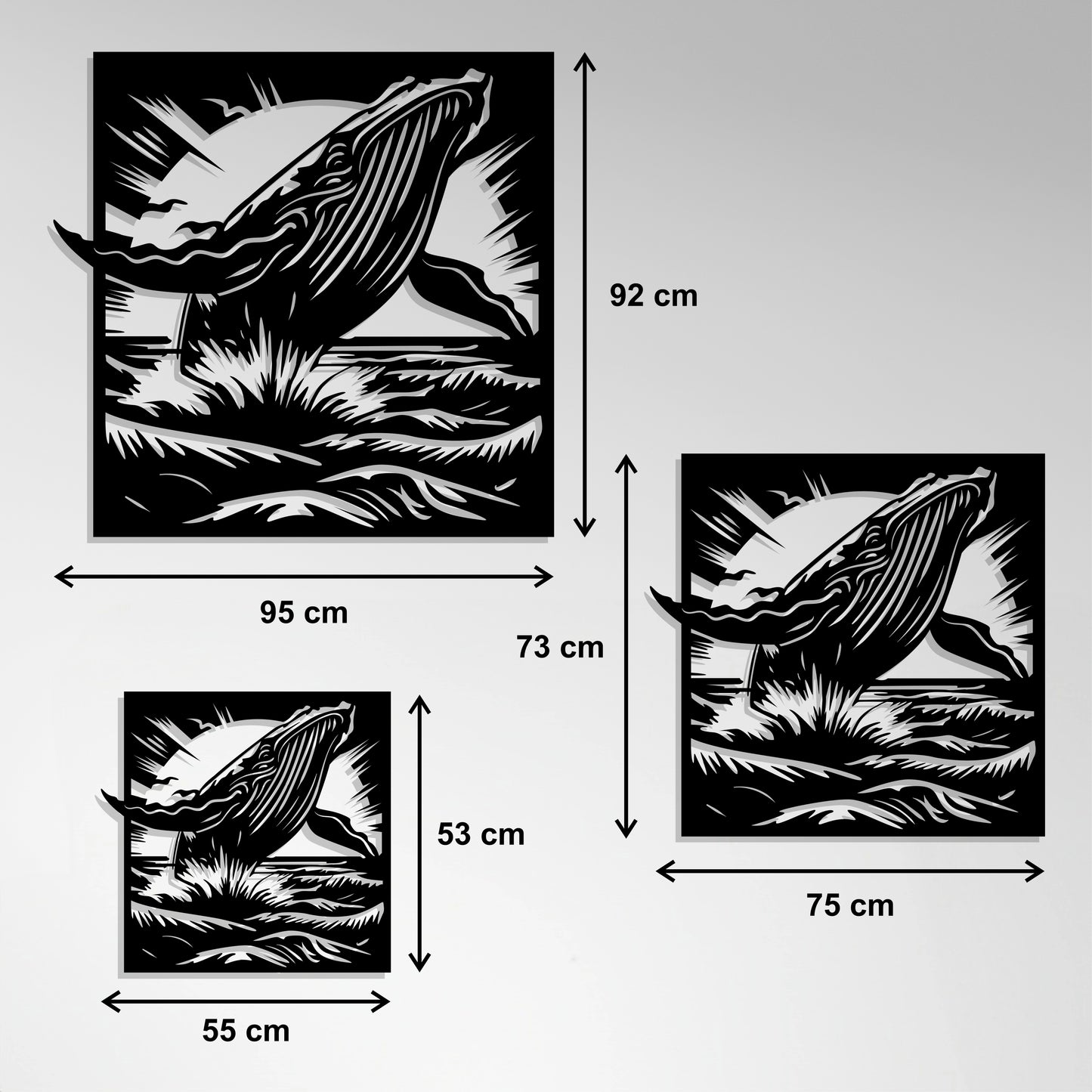 Metal Frame - Blue Whale
