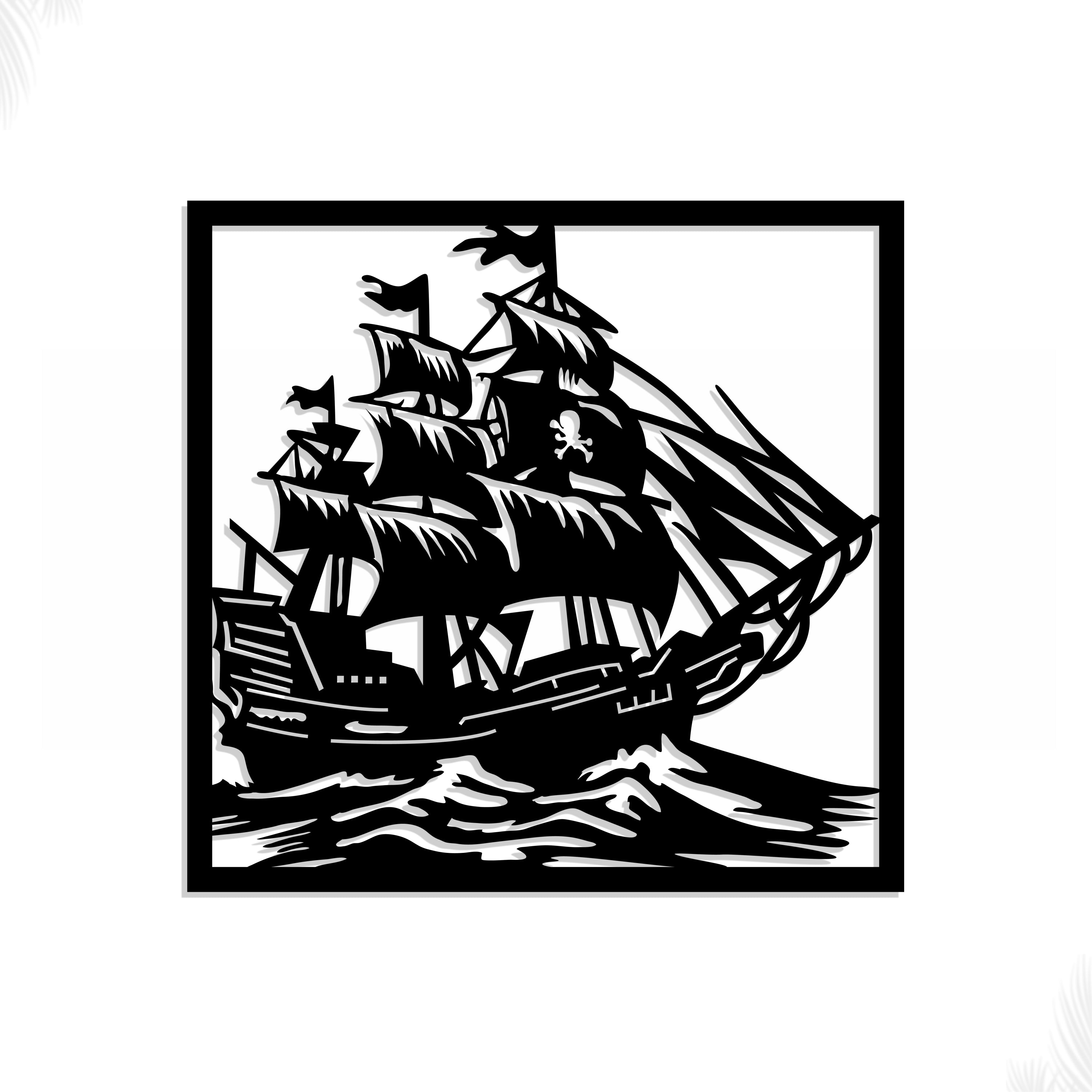 Metal Painting - Pirate Ship