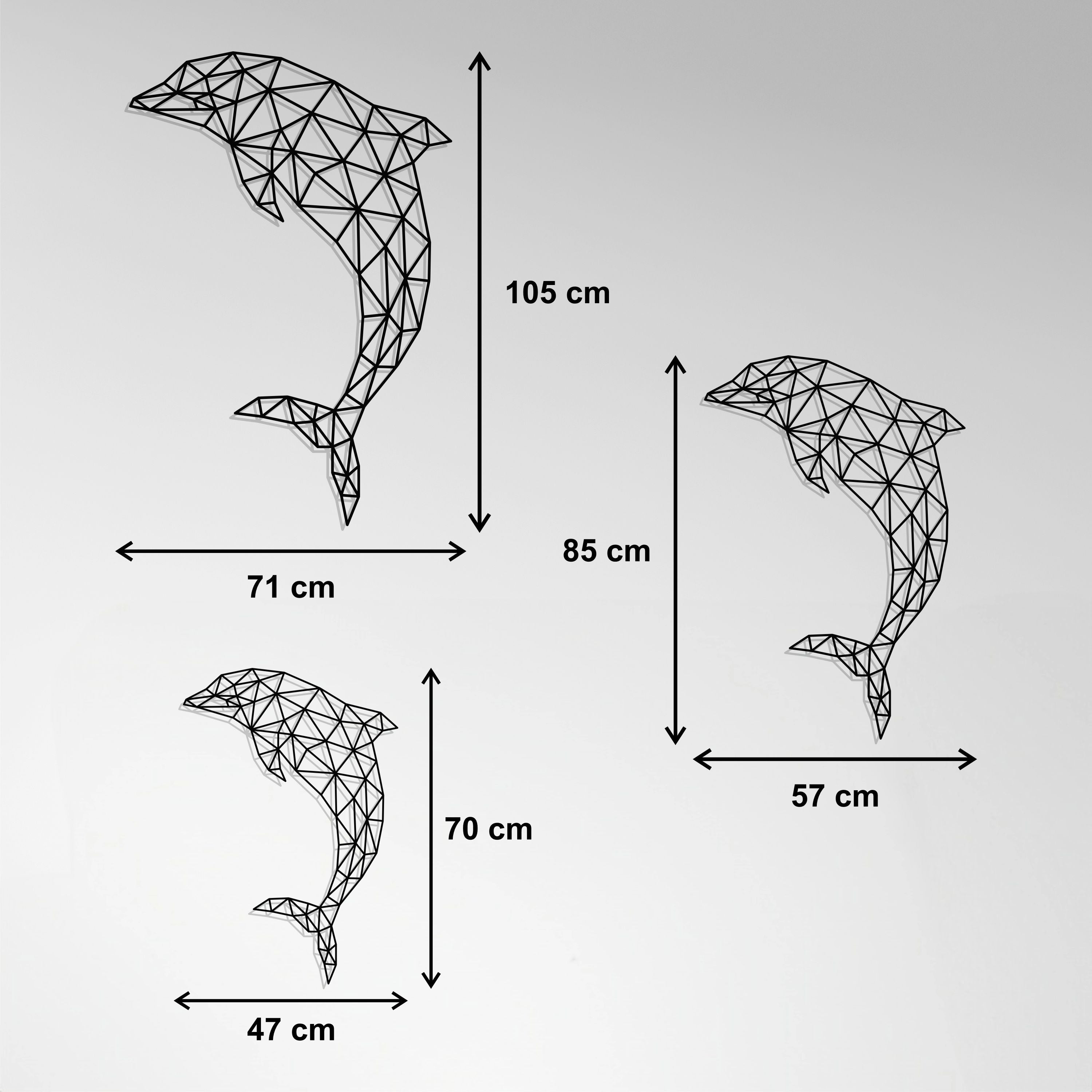 Metal Frame - Geometric Dolphin