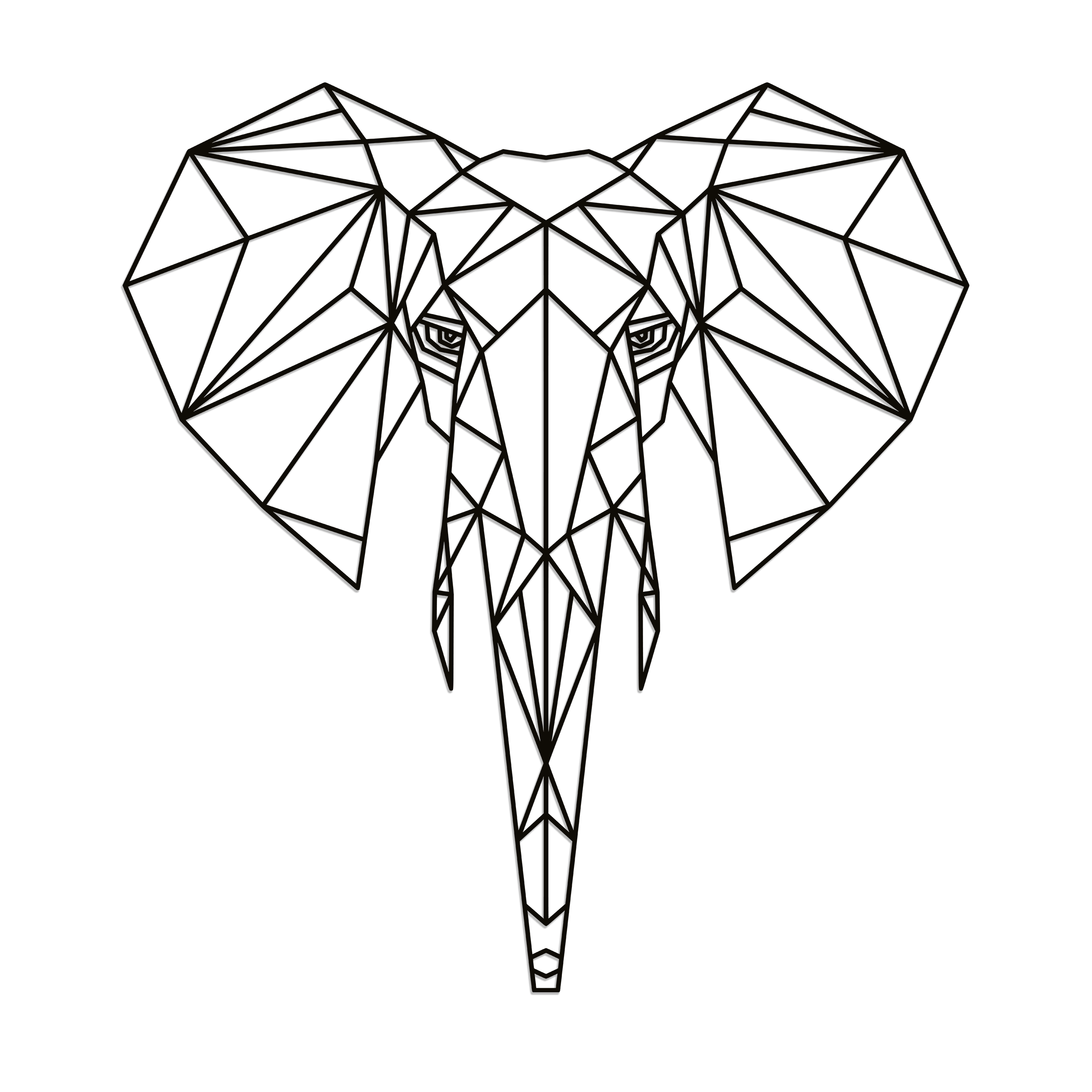 Metal Frame - Geometric Elephant