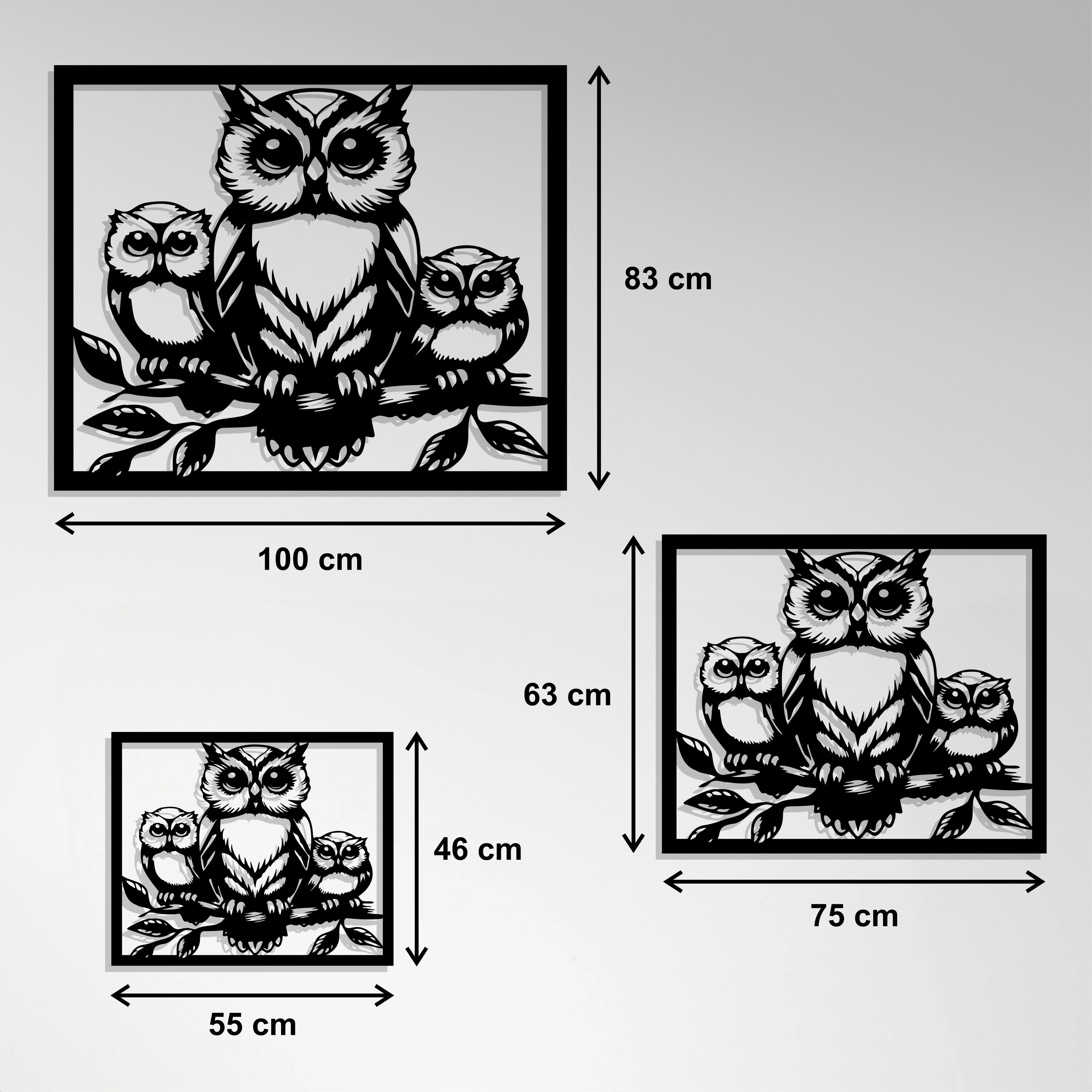 Metal Frame - Owls