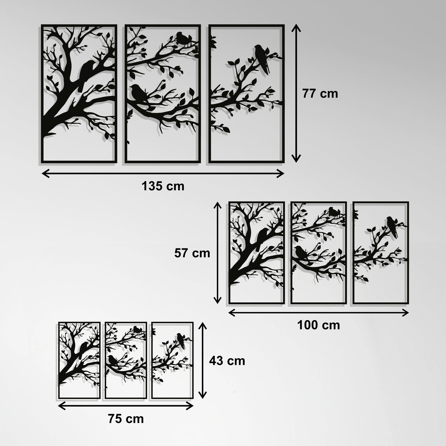 Metal Frame - Branches Birds