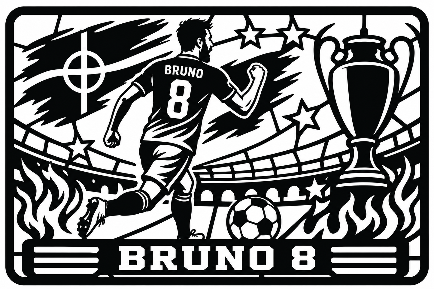 Cuadro metálico Mundial 2026 Bruno Fernandes Portugal