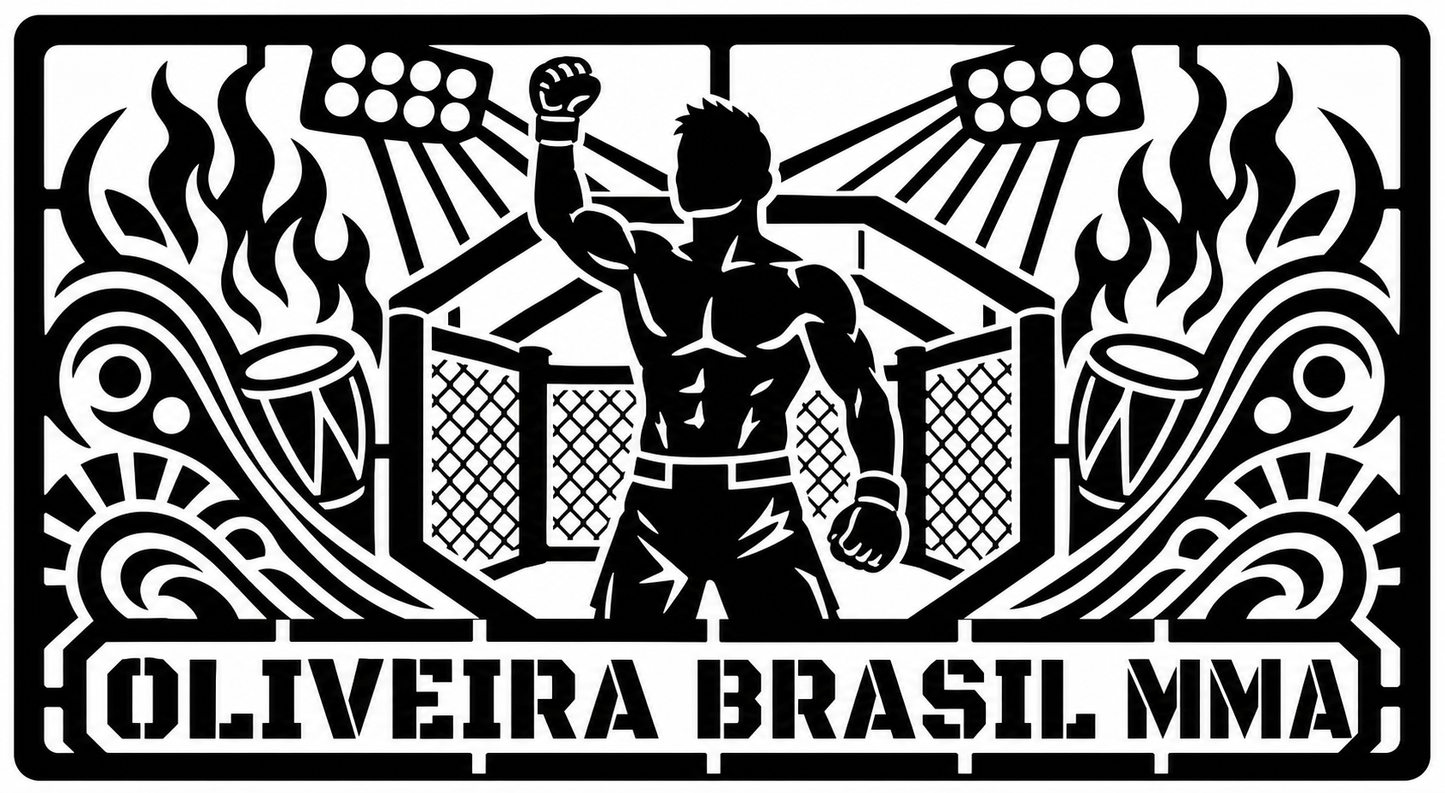 Cuadro metálico MMA Charles Oliveira Brasil - Stracci Cards - OLIVEIRA BRASIL MMA