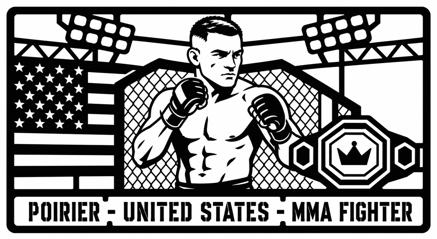 Cuadro metálico MMA Dustin Poirier - Stracci Cards - POIRIER - UNITED STATES - MMA FIGHTER