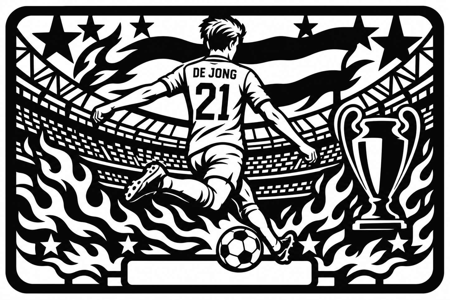 Cuadro metálico Mundial 2026 Frenkie de Jong Países Bajos