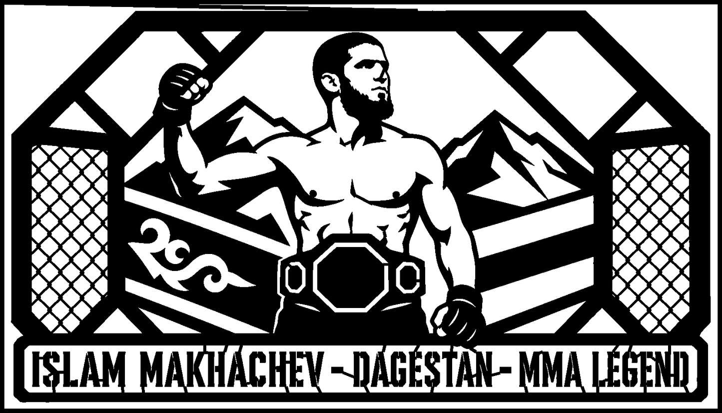 Islam Makhachev Dagestan cuadro metálico MMA Stracci