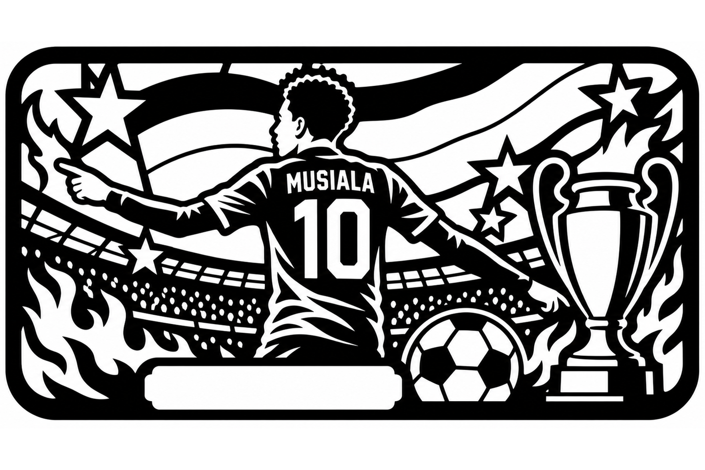Cuadro metálico Mundial 2026 Jamal Musiala Alemania