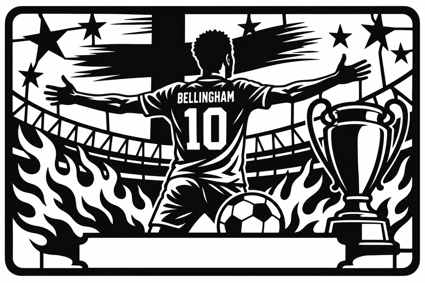 Cuadro metálico Mundial 2026 Jude Bellingham Inglaterra