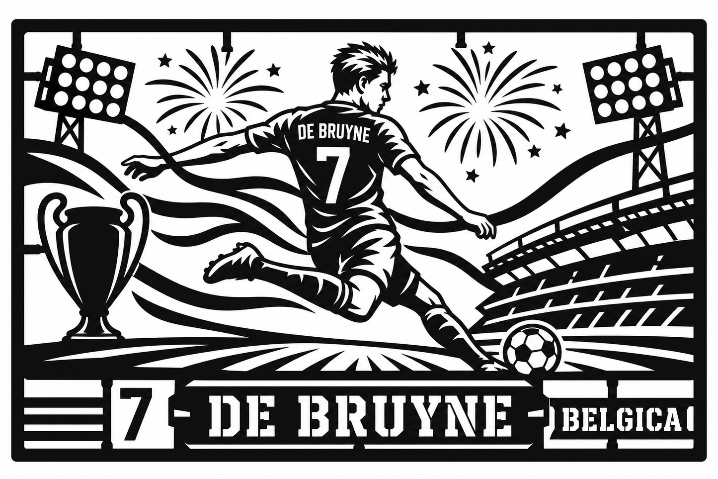 Cuadro metálico Mundial 2026 Kevin De Bruyne Bélgica