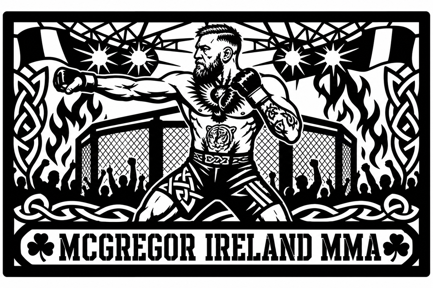 Cuadro metálico MMA McGregor Irlanda - Stracci Cards - MCGREGOR IRELAND MMA