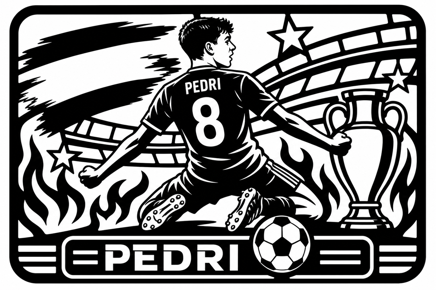 Cuadro metálico Mundial 2026 Pedri España