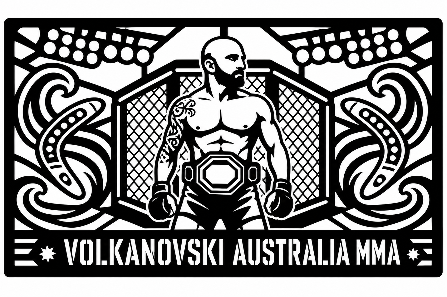 Cuadro metálico MMA Alexander Volkanovski Australia - Stracci Cards - VOLKANOVSKI AUSTRALIA MMA