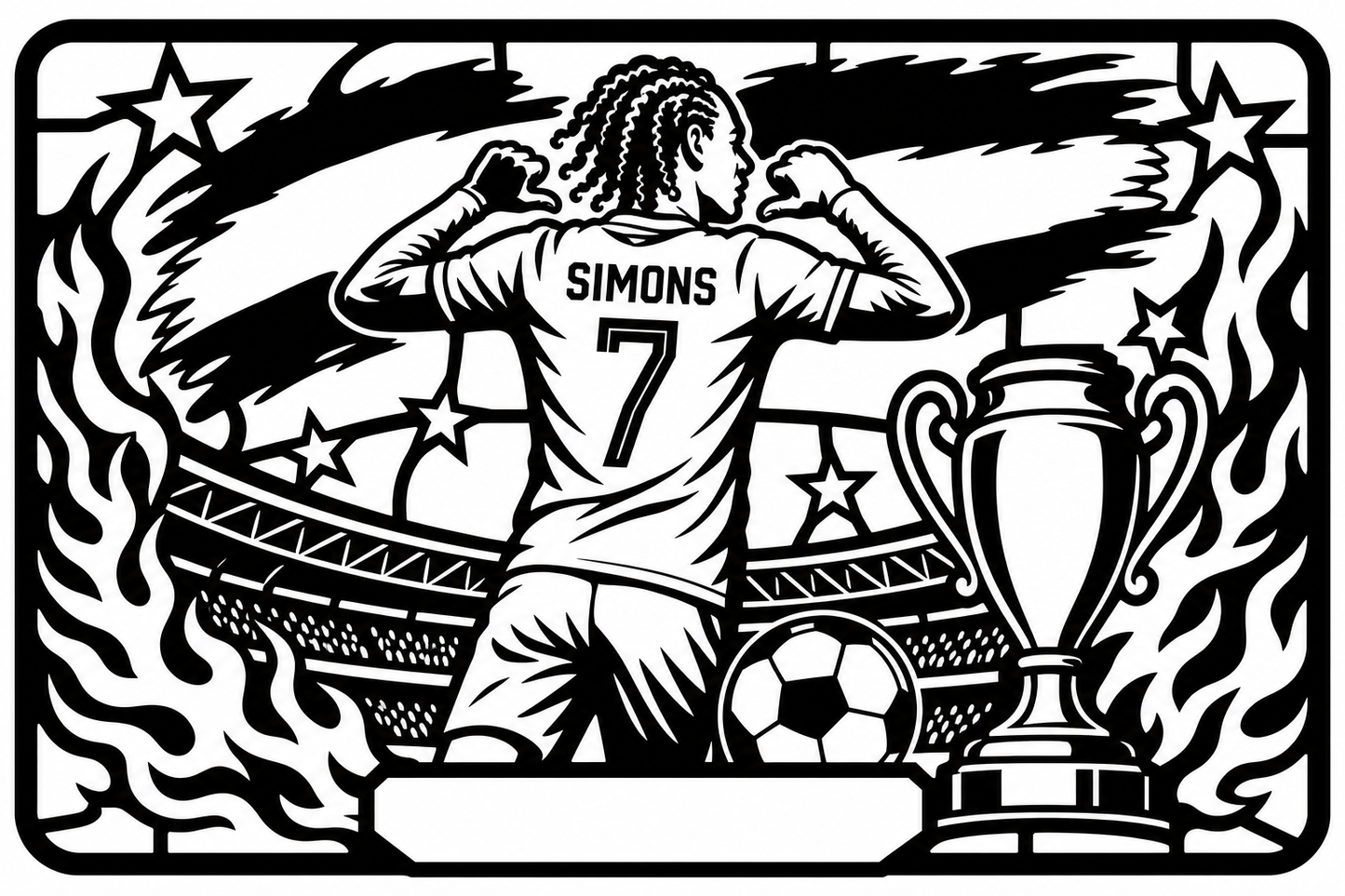 Cuadro metálico Mundial 2026 Xavi Simons Países Bajos