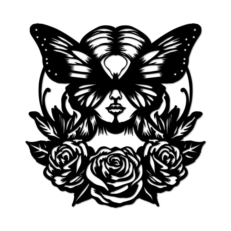 Metal Painting - Butterfly Woman