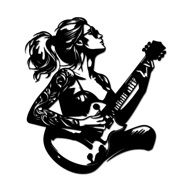 Metal Painting - Tattooed Guitarist