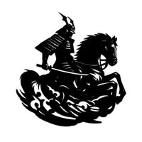 Metal Painting - Samurai on Horseback