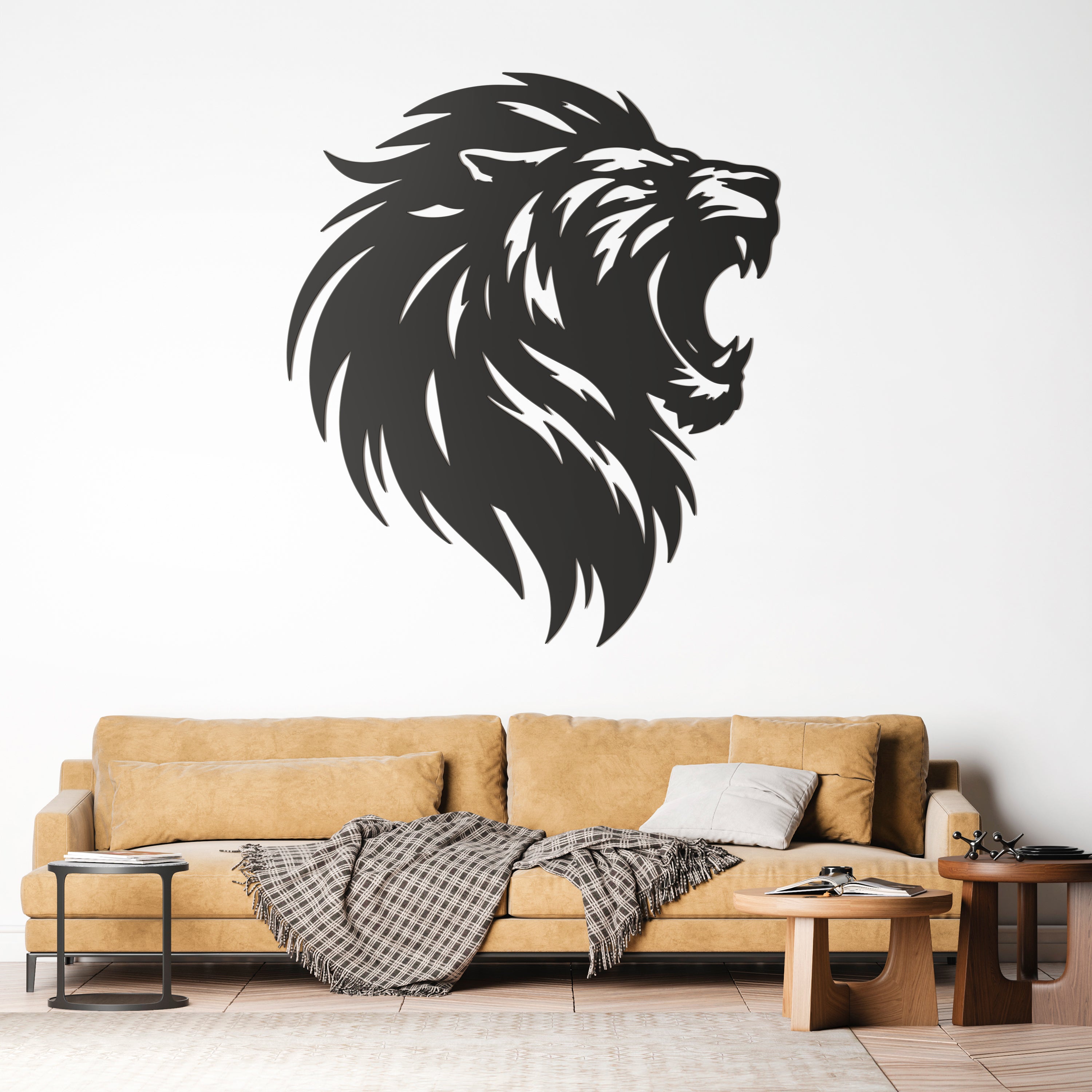 Metal Frame - Lion Silhouette