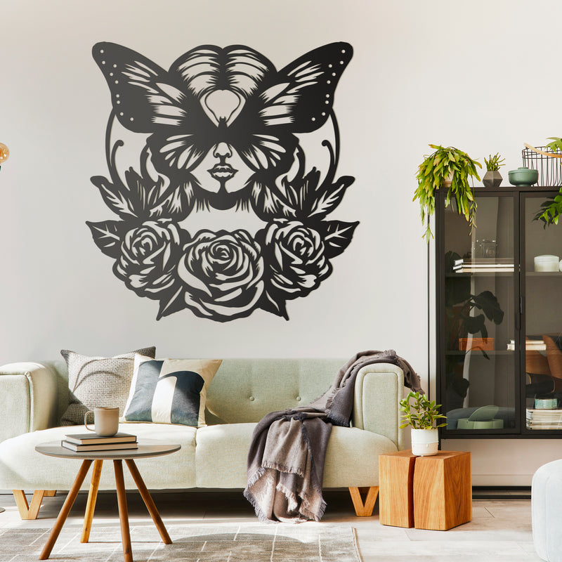 Metal Painting - Butterfly Woman