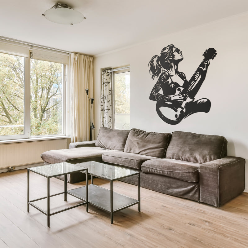 Metal Painting - Tattooed Guitarist