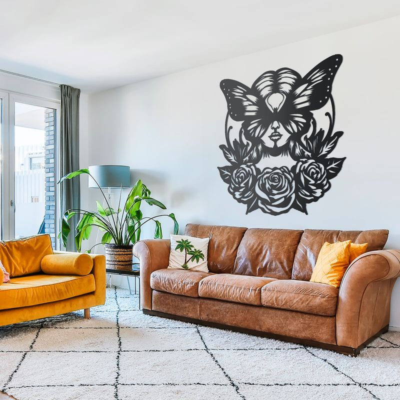 Metal Painting - Butterfly Woman