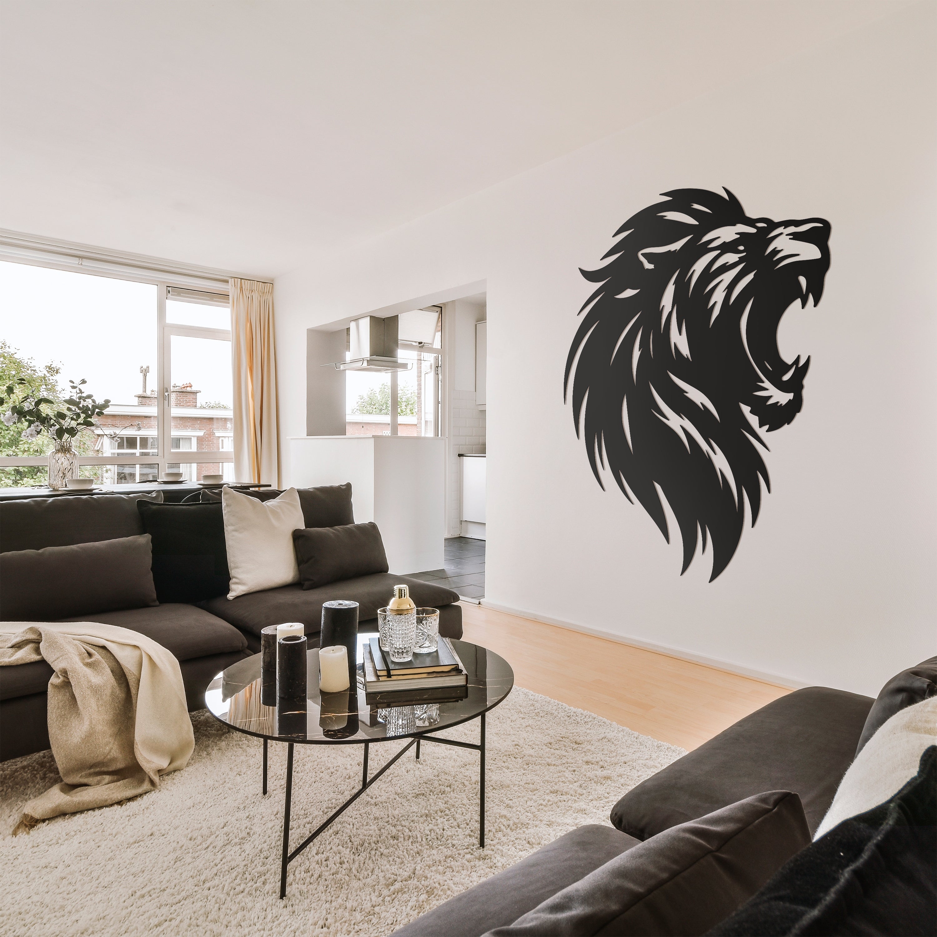 Metal Frame - Lion Silhouette
