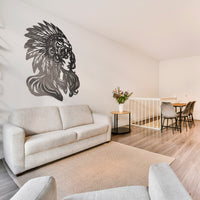 Metal Painting - Indigenous Warrior