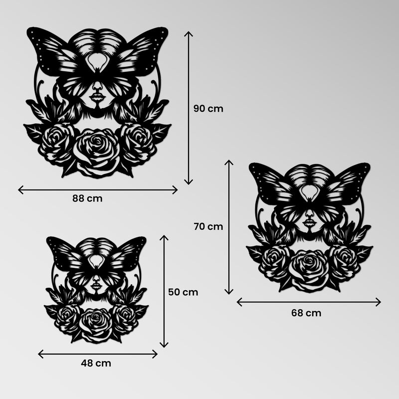 Metal Painting - Butterfly Woman