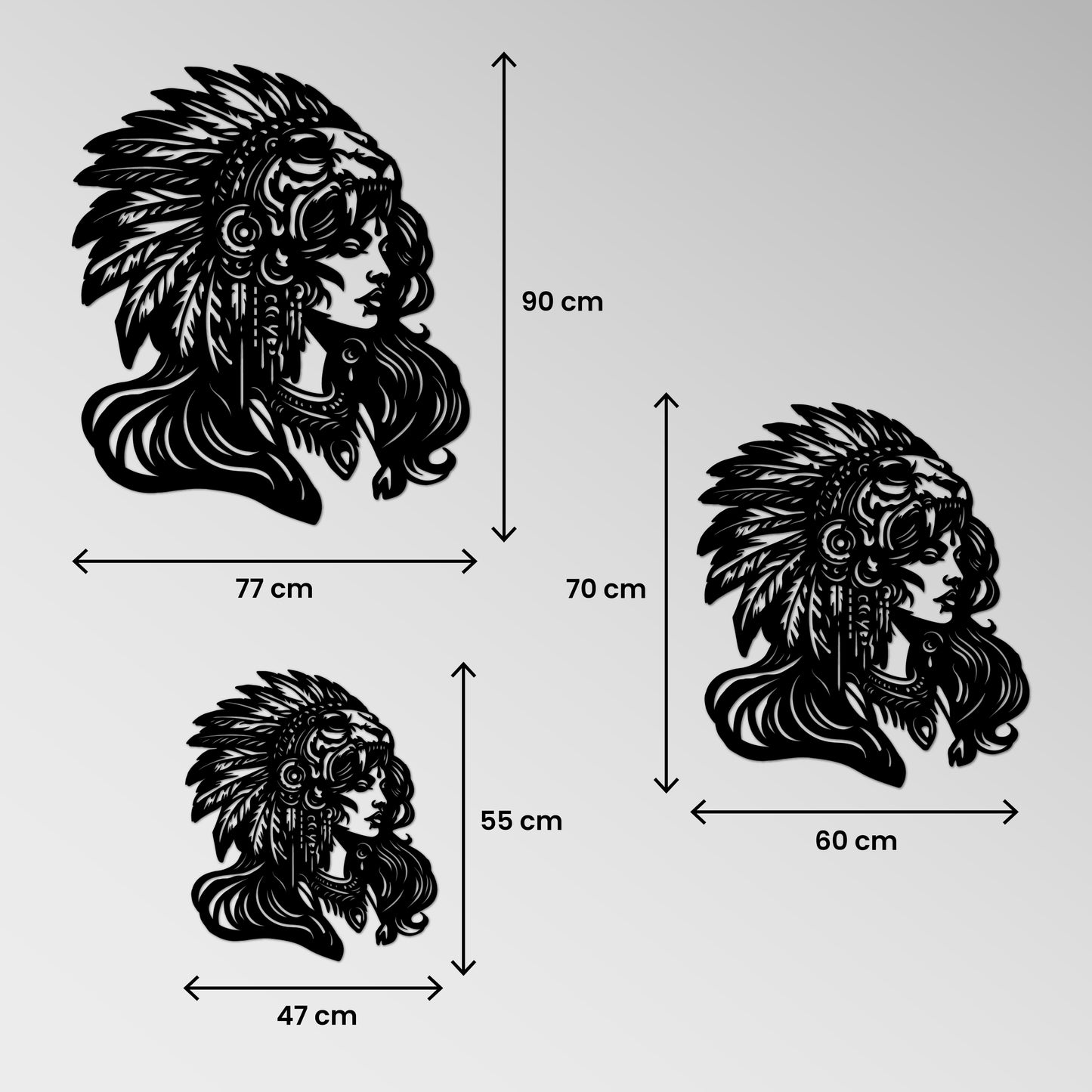 Metal Painting - Indigenous Warrior