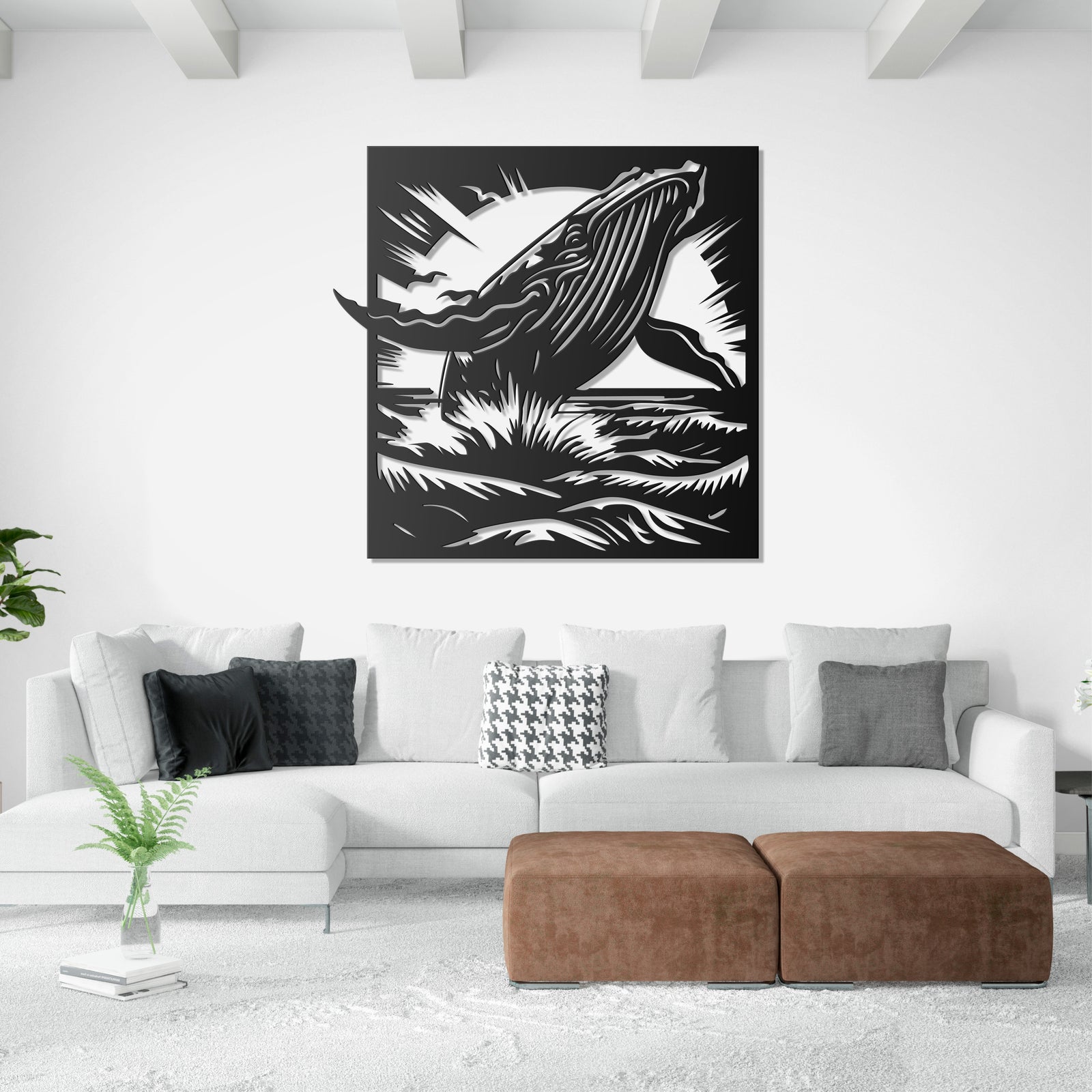 Metal Frame - Blue Whale