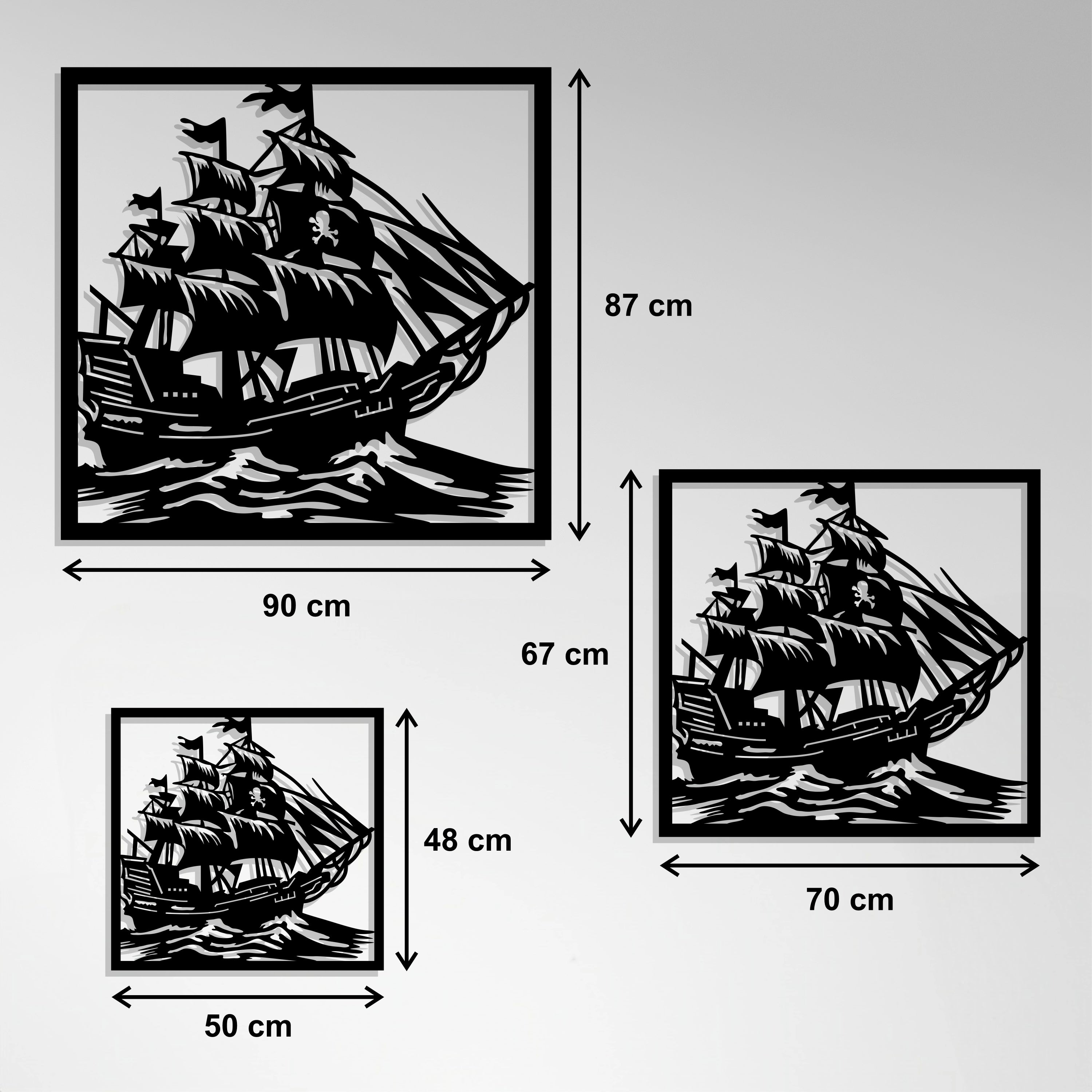 Cuadro Metálico - Barco Pirata