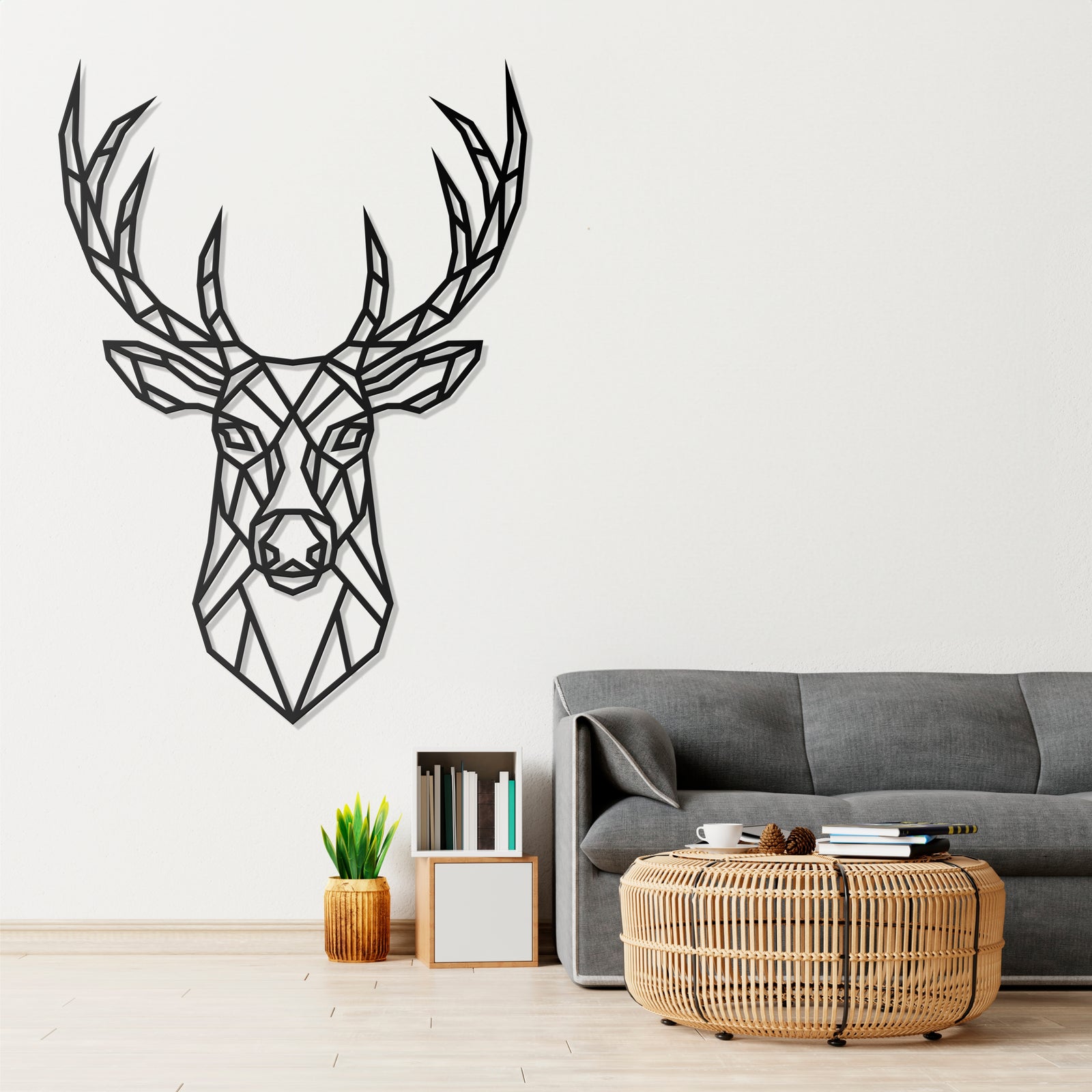 Metal Frame - Geometric Deer