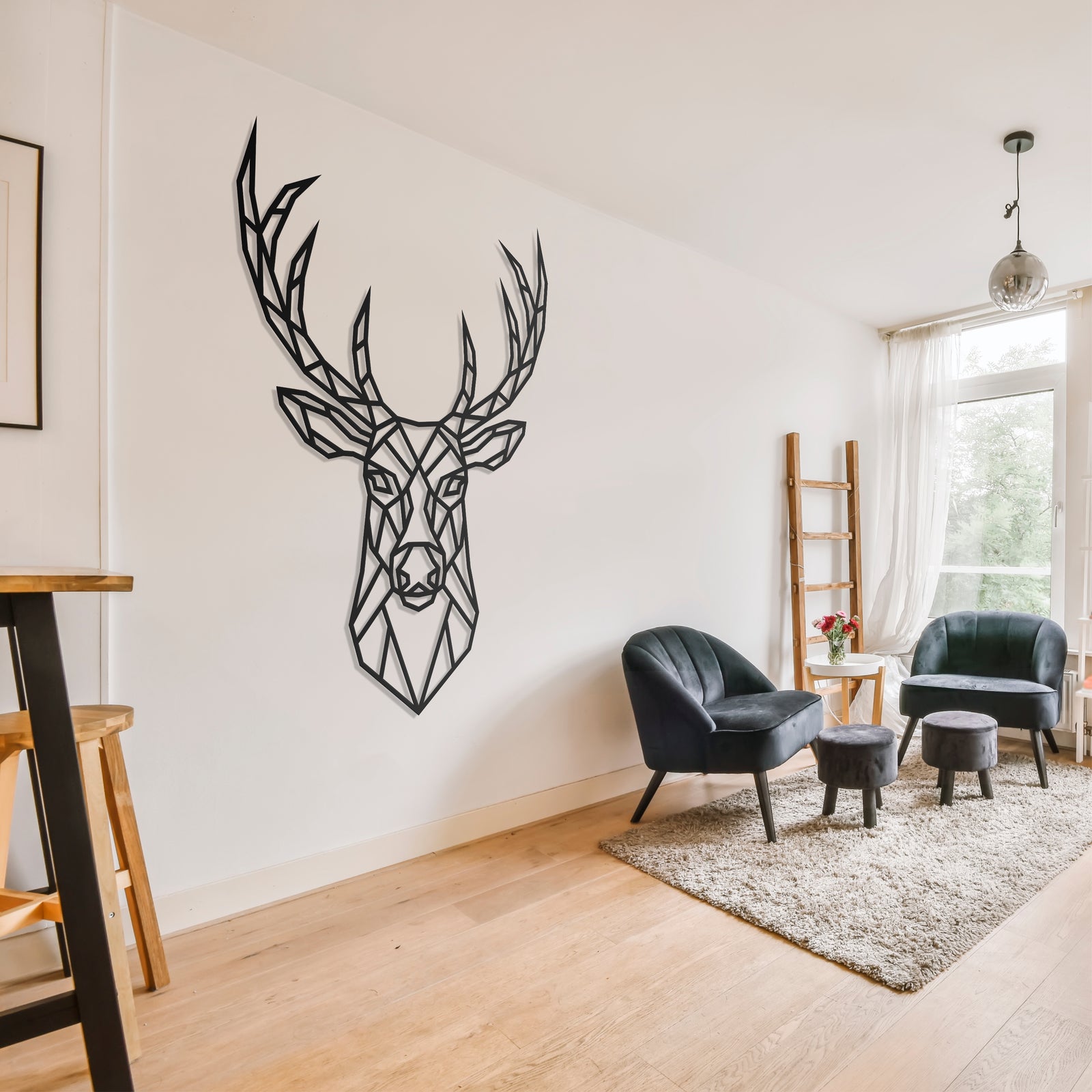 Metal Frame - Geometric Deer