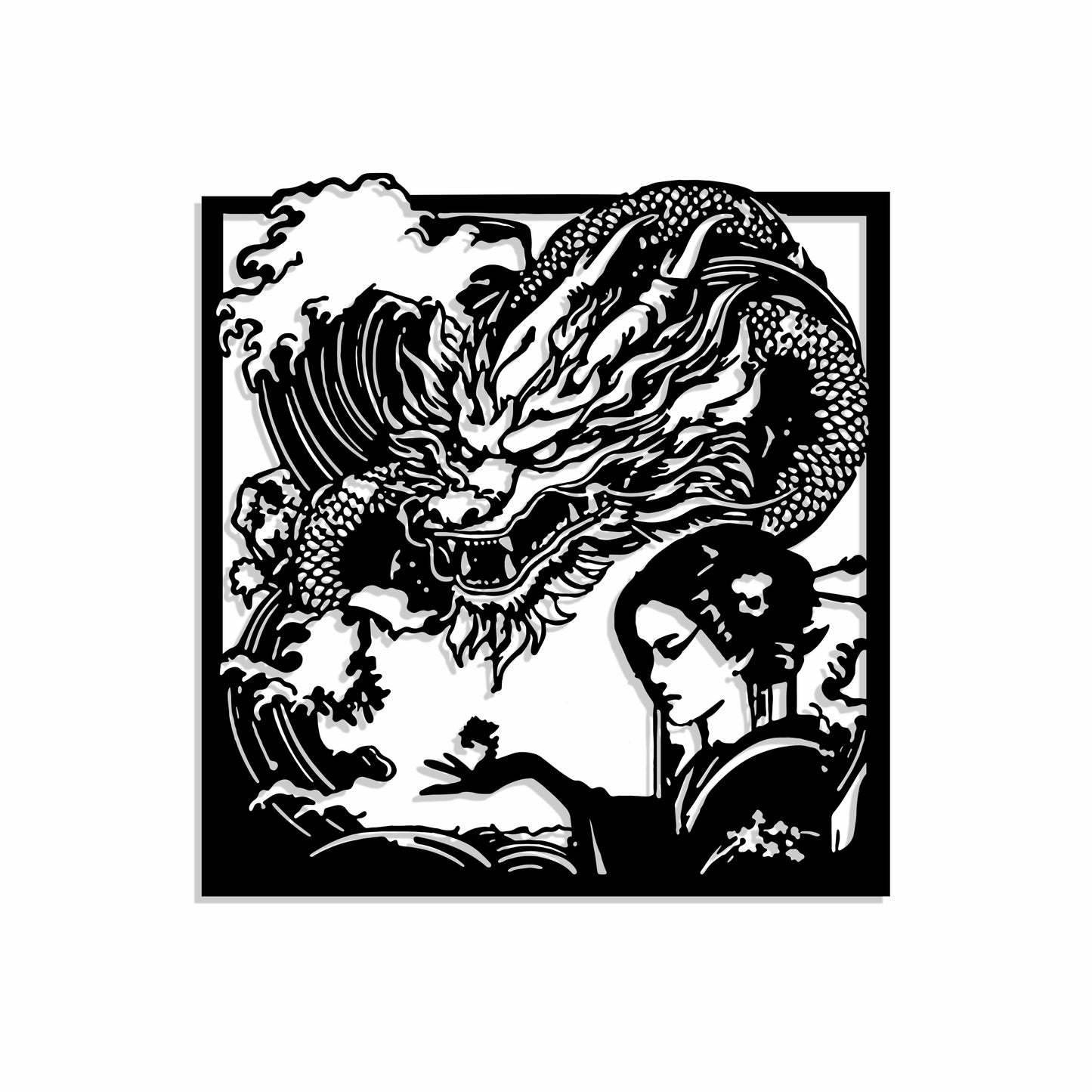 Metal Painting - Geisha Tatsu