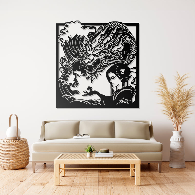 Metal Painting - Geisha Tatsu