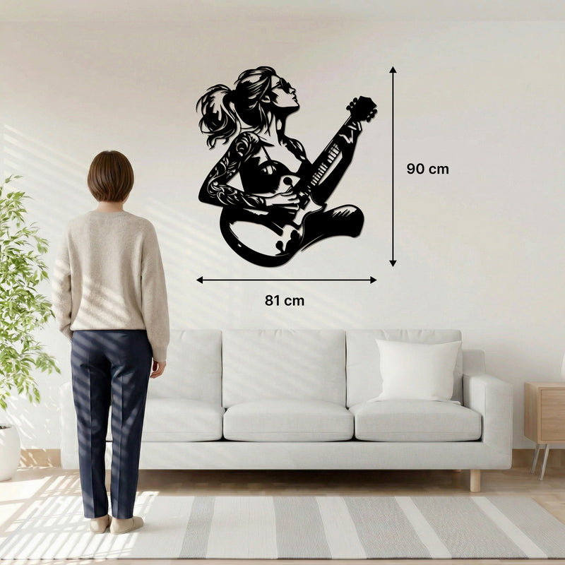 Metal Painting - Tattooed Guitarist