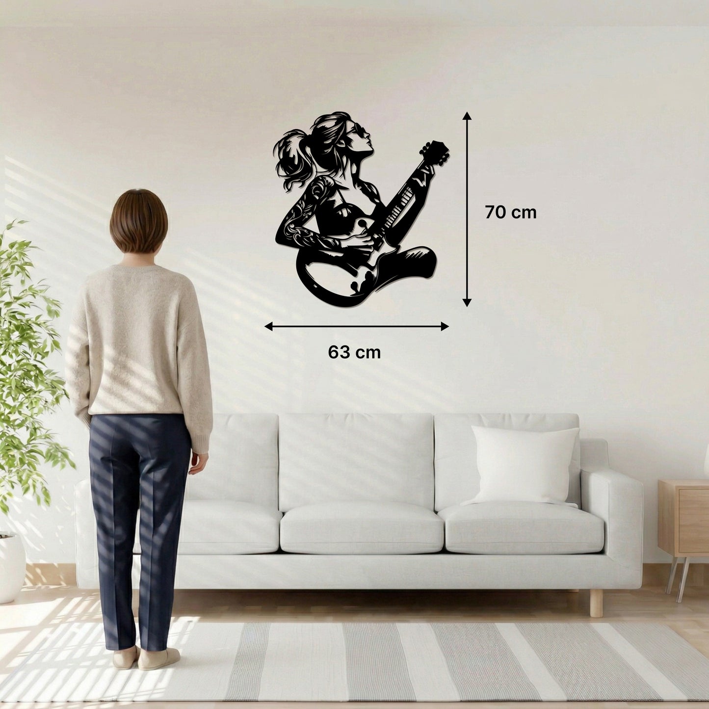 Metal Painting - Tattooed Guitarist