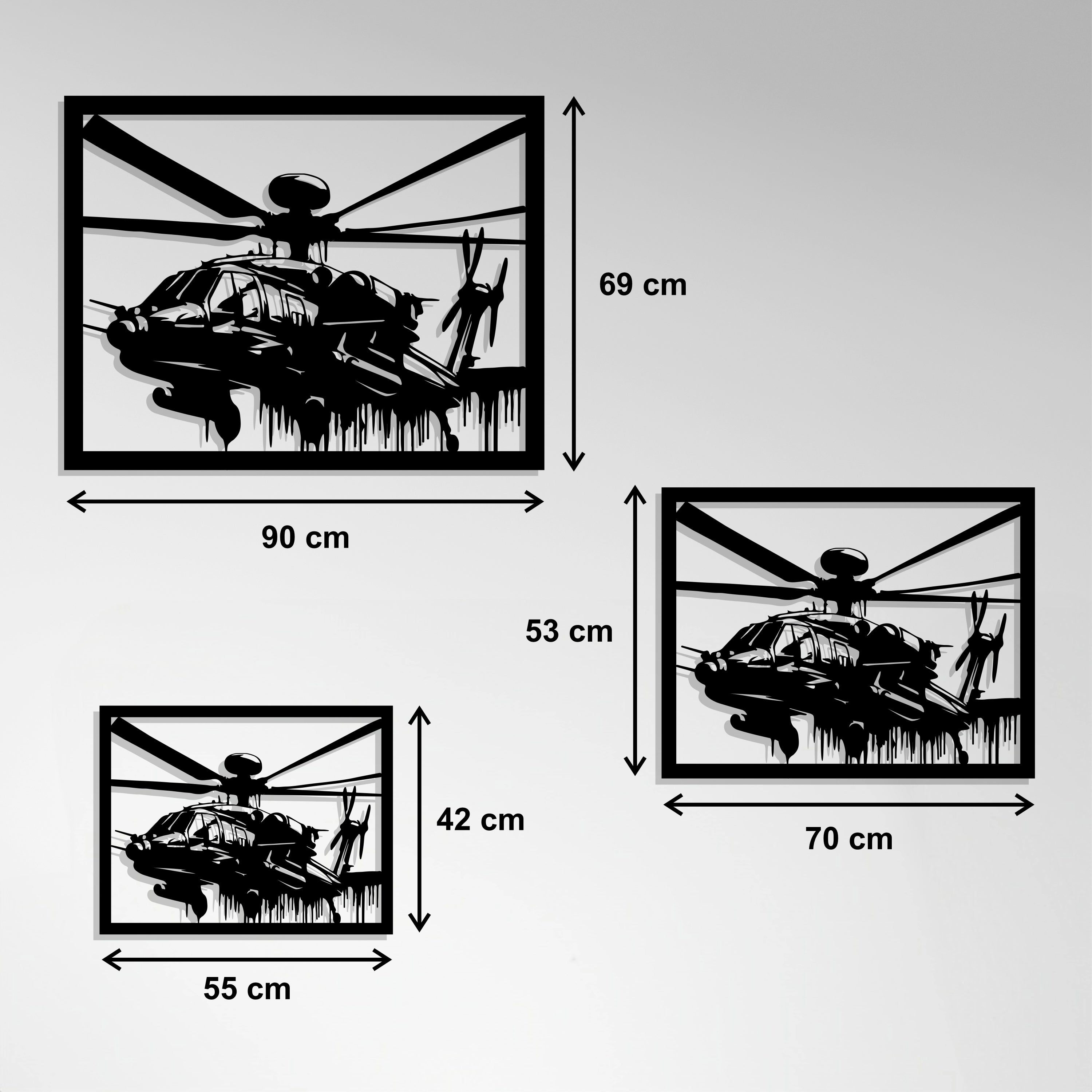 Cuadro Metálico - Helicóptero