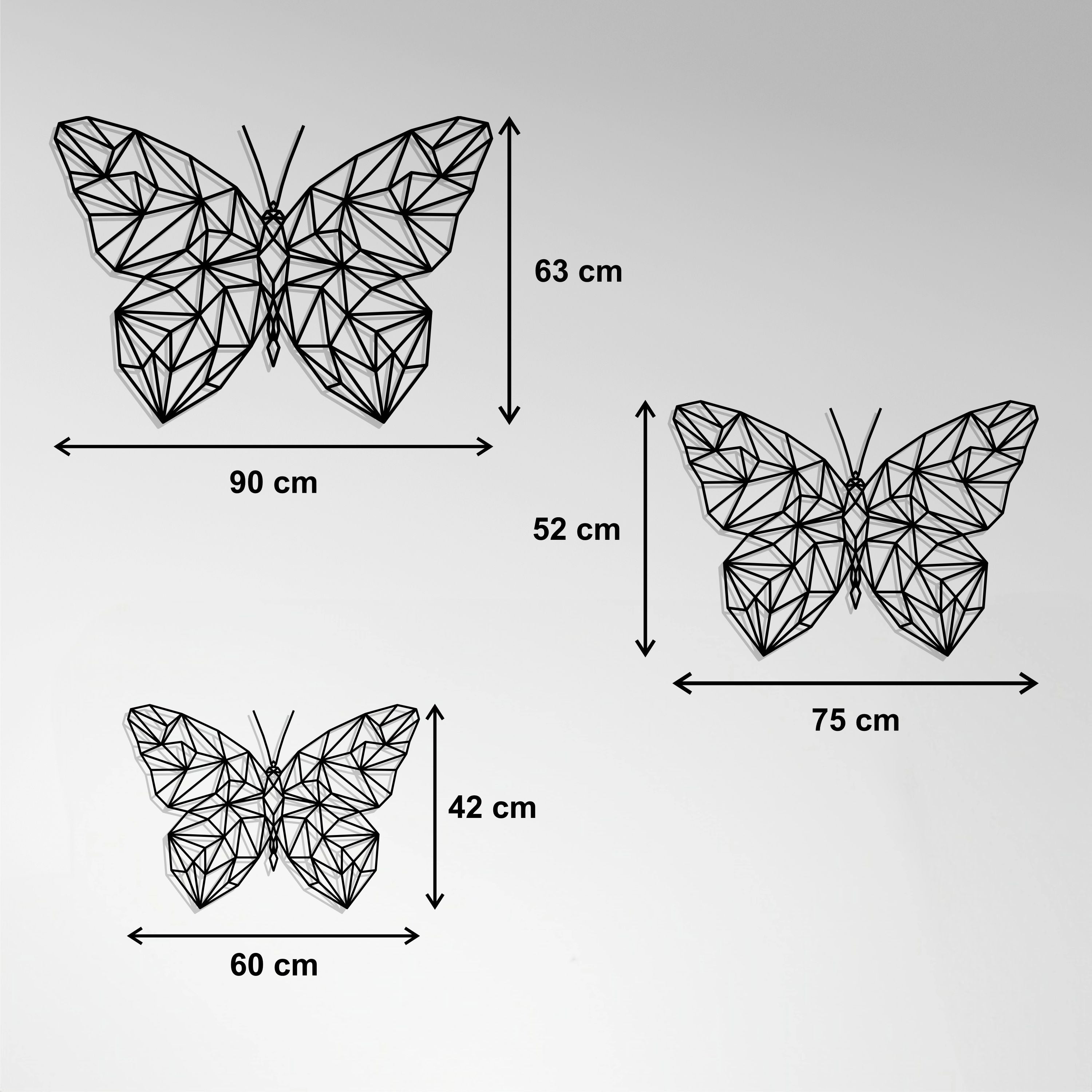 Cuadro Metálico - Mariposa Geométrico