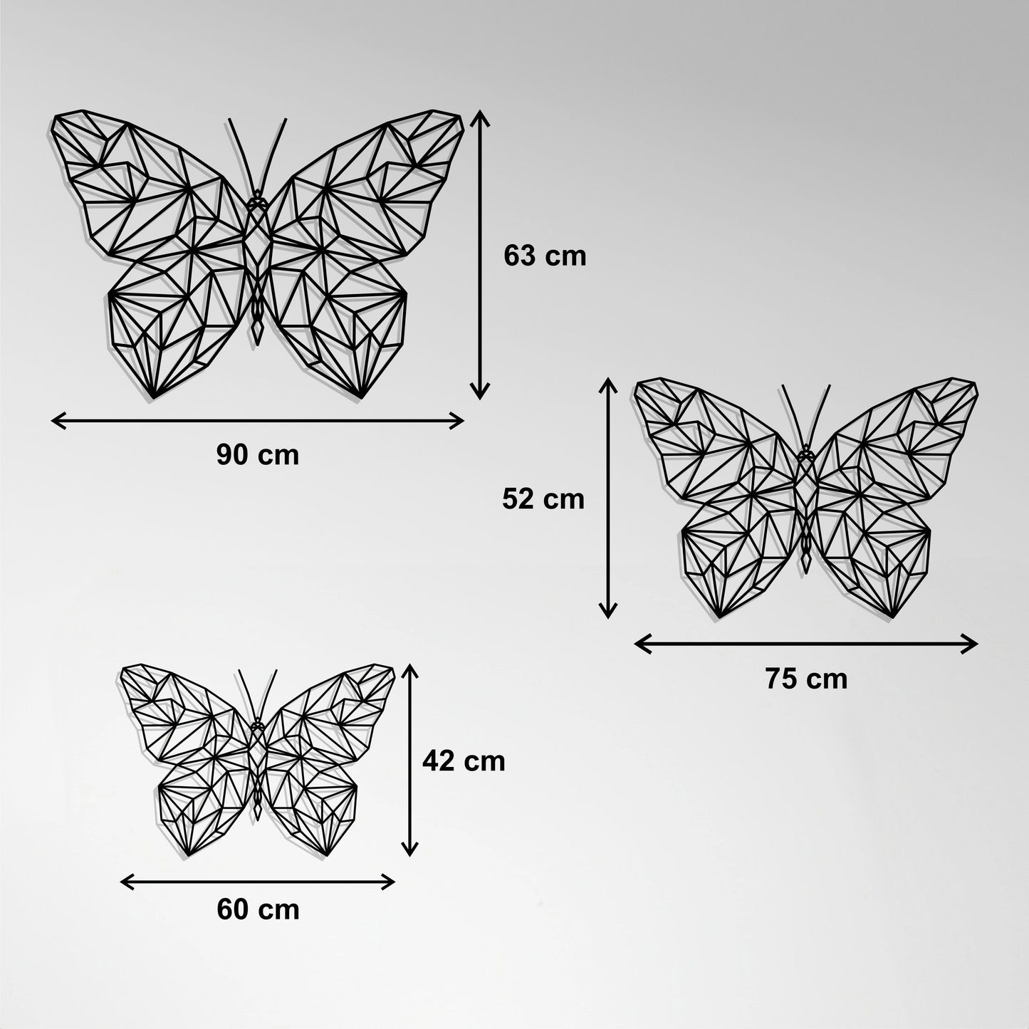 Metal Frame - Geometric Butterfly
