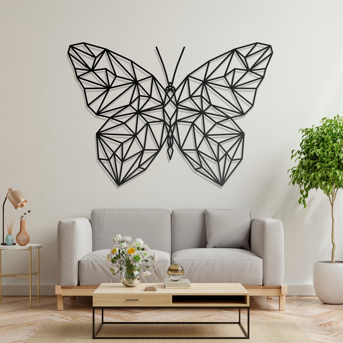 Metal Frame - Geometric Butterfly