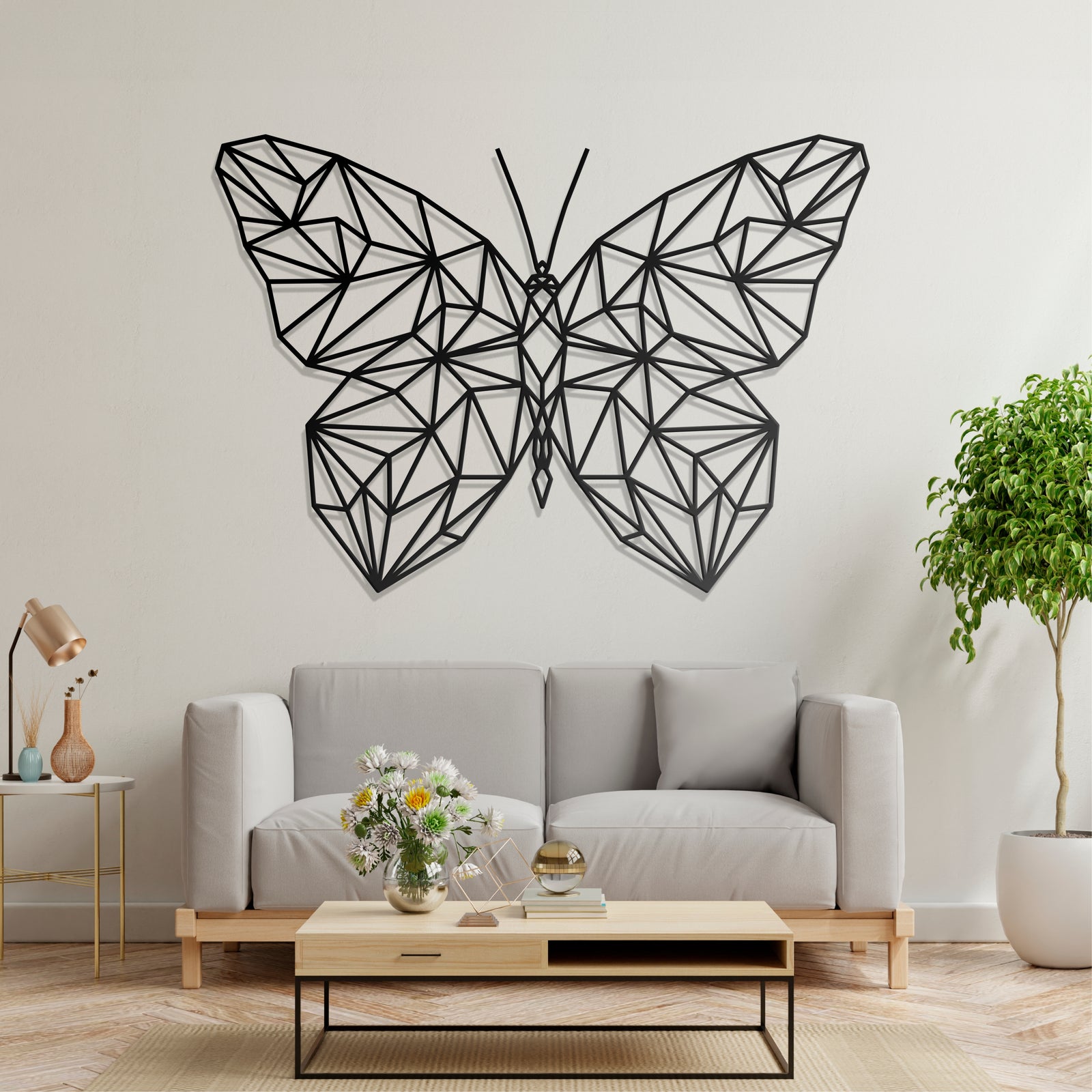 Metal Frame - Geometric Butterfly