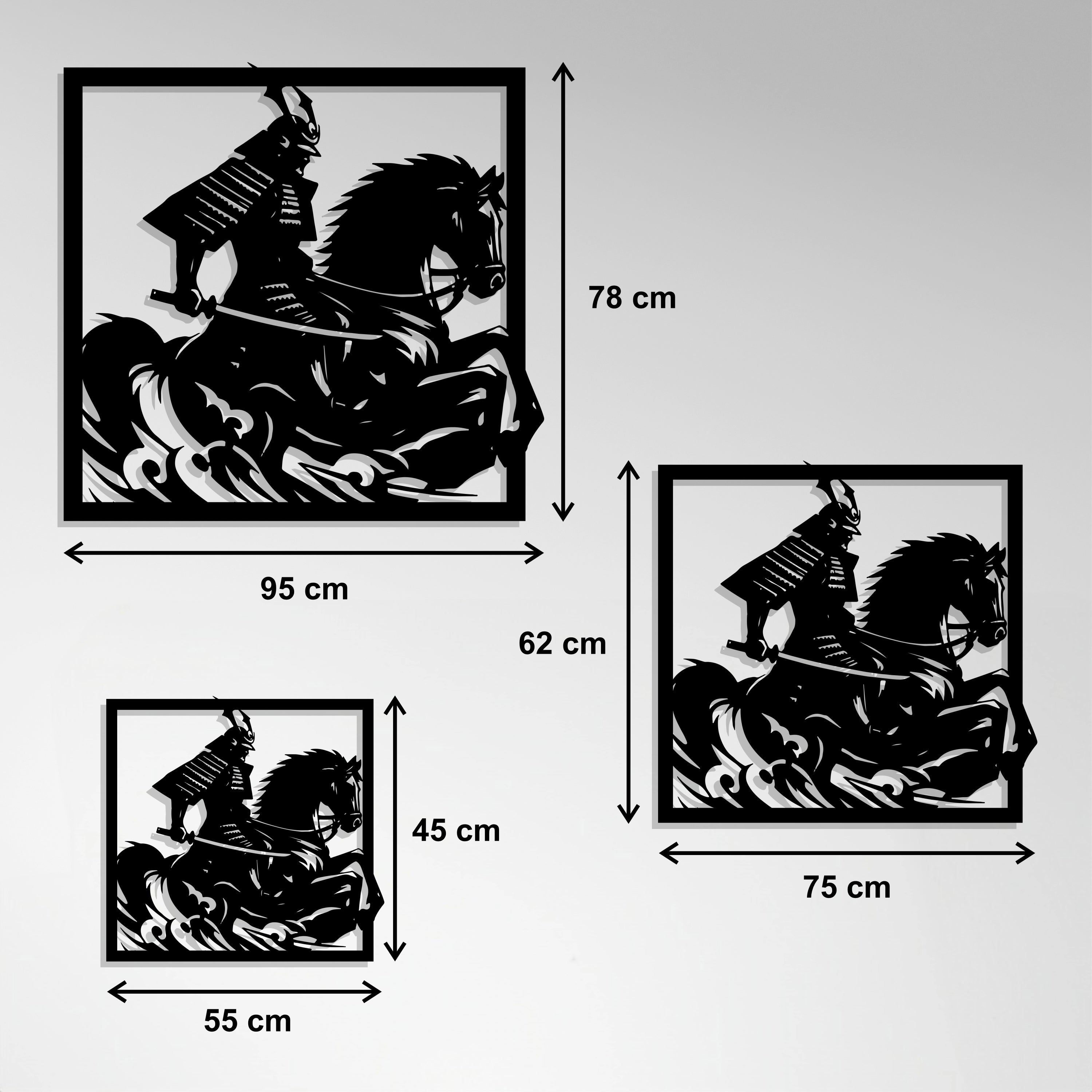 Cuadro Metálico - Samurai a Caballo