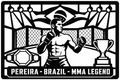 Cuadro metálico MMA Alex Pereira - Stracci Cards - PEREIRA - BRAZIL - MMA LEGEND