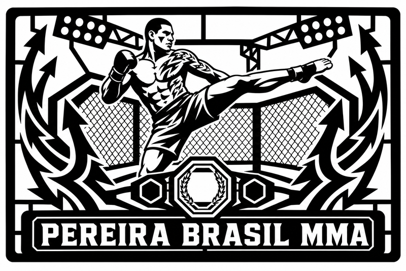 Cuadro metálico MMA Alex Pereira Brasil - Stracci Cards - PEREIRA BRASIL MMA
