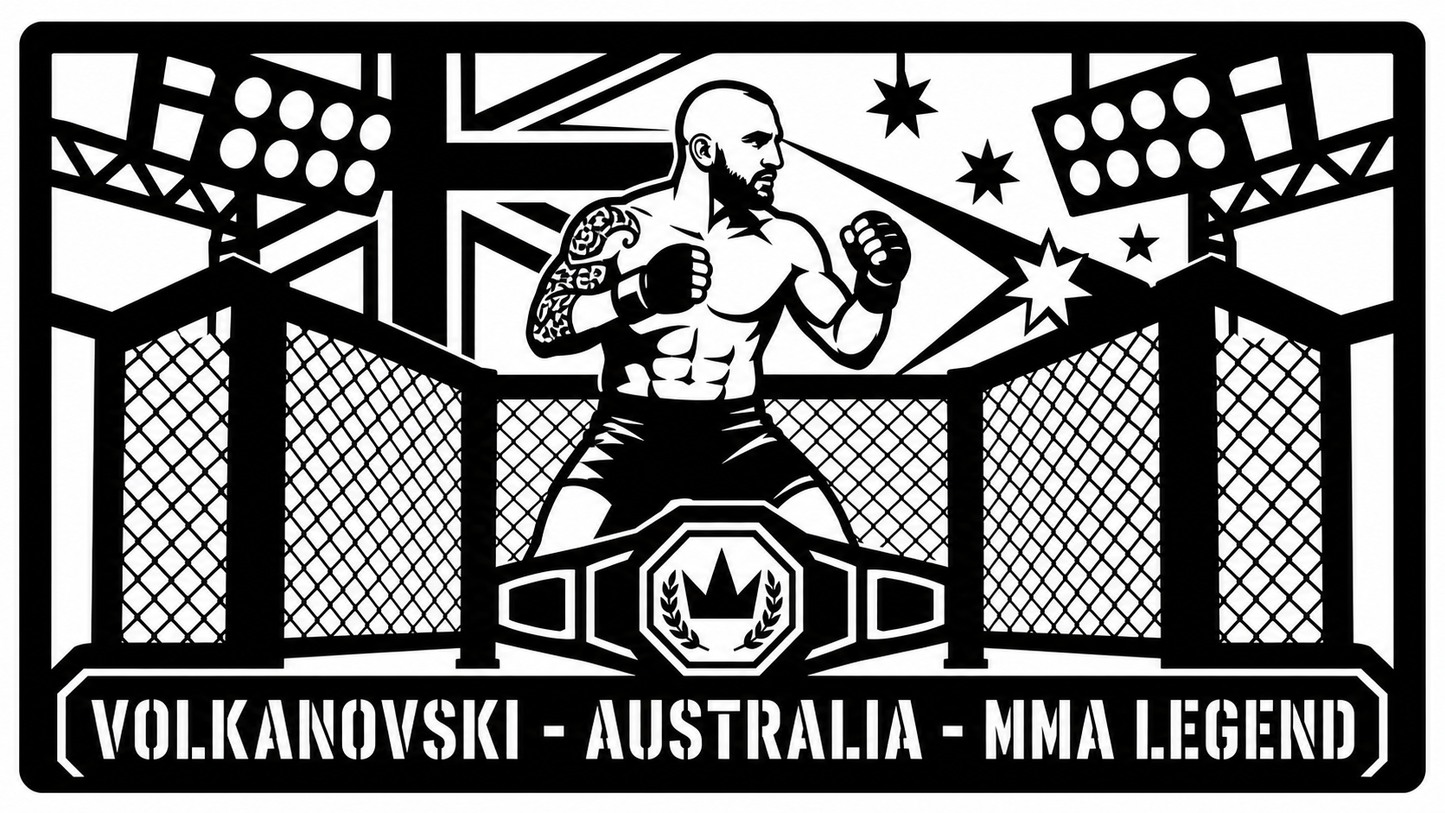 Cuadro metálico MMA Alexander Volkanovski - Stracci Cards - VOLKANOVSKI - AUSTRALIA - MMA LEGEND