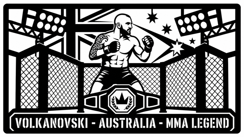 Cuadro metálico MMA Alexander Volkanovski - Stracci Cards - VOLKANOVSKI - AUSTRALIA - MMA LEGEND